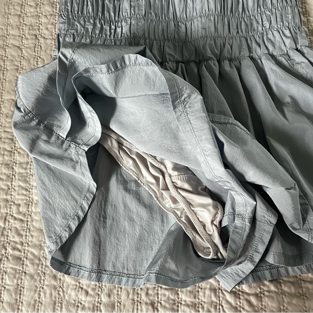 FP Movement The Way Home Skortsie Skort Romper in Blue Pearl, Sz L - Picture 8 of 13